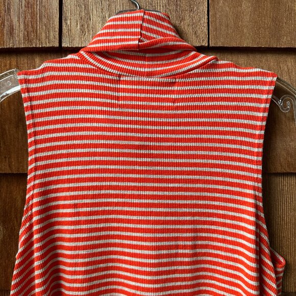 EUC Anthropologie Puella Orange Striped Sleeveless A-line Tunic in Large - Picture 8 of 10